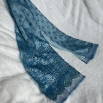 Écharpe en dentelle Bleu Cobalt - Signature F