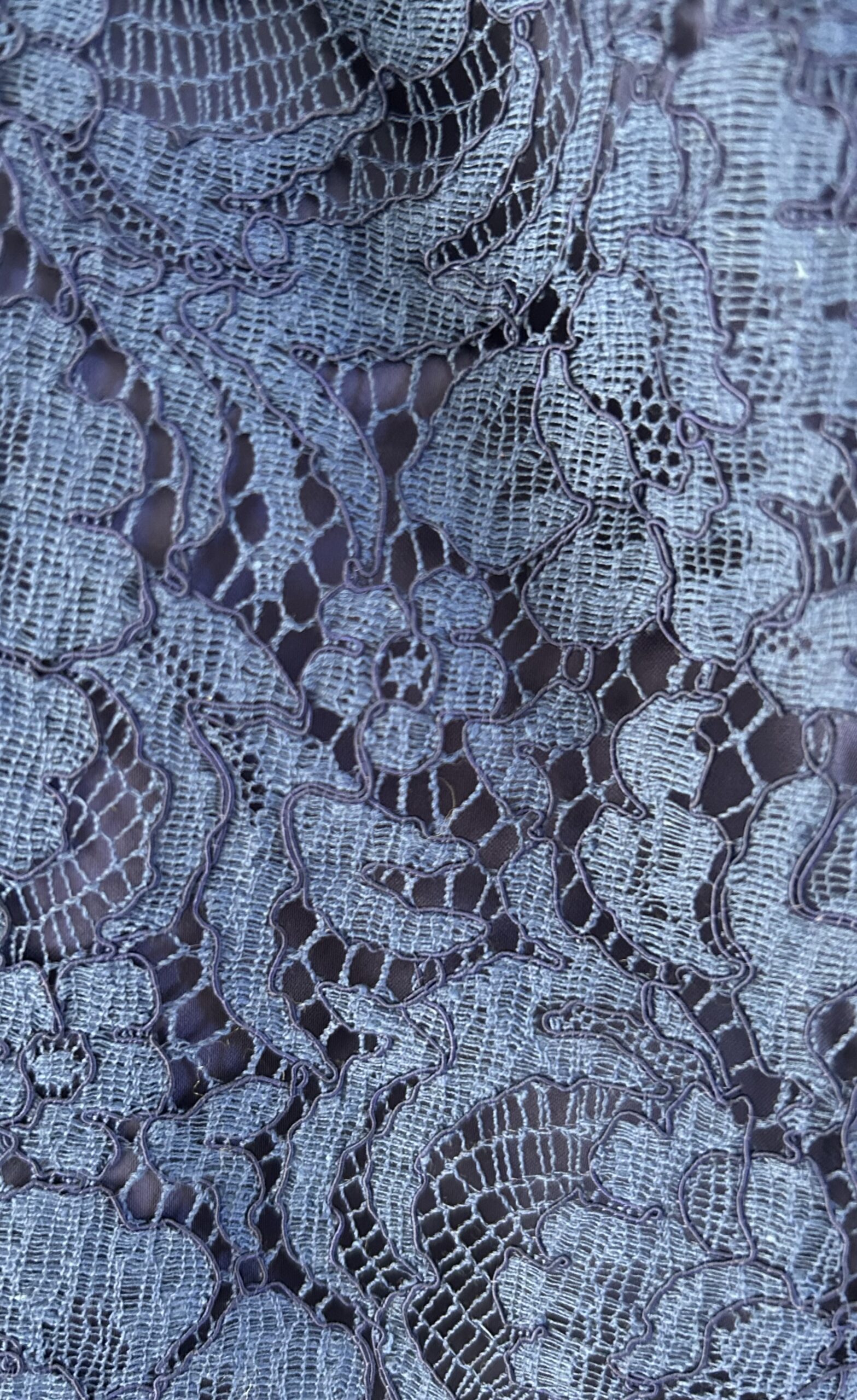 Écharpe en dentelle Bleu Métallisé 2 - Signature F
