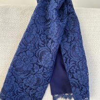 Écharpe en dentelle Bleu Métallisé - Signature F